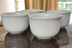 Kit 4 Cumbucas 200ml - Tigelas - Porcelana Branca