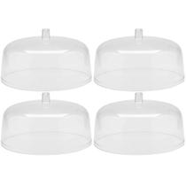 Kit 4 Cúpulas para Prato de Bolo 30cm Tampas Boleira Natural Padaria Confeitaria Lancheria OU