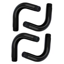 Kit 4 curva 1" 90 pvc rosca preta