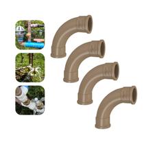 Kit 4 Curva Soldável Longa Marrom 50mm 1.1/2 X 90 Fortlev Kit 4 Curva Soldável Longa Marrom 50mm 1.1/2 X 90 Fortlev