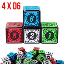 Kit 4 Dados D6 Runas - 6 faces- RPG Kit 4 Dados D6 Runas - 6 faces- RPG