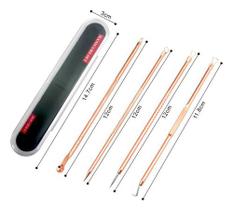 Kit 4 De Agulhas Removedor De Cravo/acnes/espinha Aço Kit 4 De Agulhas Removedor De Cravo/acnes/espinha Aço