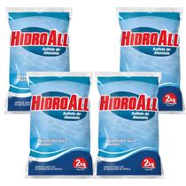 Kit 4 Decantador Impurezas Sulfato De Alumínio Hidroall 2kg Kit 4 Decantador Impurezas Sulfato De Alumínio Hidroall 2kg