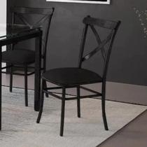 Kit 4 Decorlid Cadeiras Estilo Industrial Estofadas