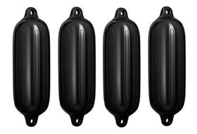 Kit 4 Defensa Inflável Polyform Preta G3 14,5X51,5 cm Lancha