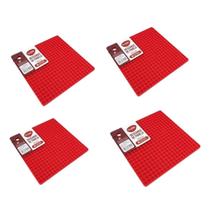 Kit 4 Descansos De Apoio Panela Quadrado Silicone Protetor Kit 4 Descansos De Apoio Panela Quadrado Silicone Protetor