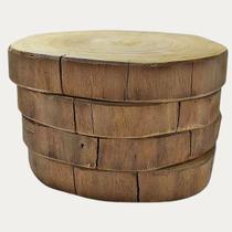 Kit 4 Descansos Panela Rústico Madeira Natural 23x21cm Kit 4 Descansos Panela Rústico Madeira Natural 23x21cm