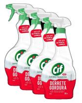 kit 4 Desengordurante Cif Derrete Gordura Gatilho 500ML