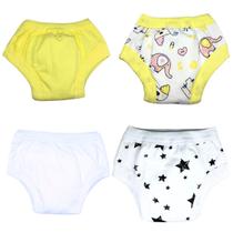 Kit 4 Desfralde Infantil Algodão Reutilizável Elefante Star