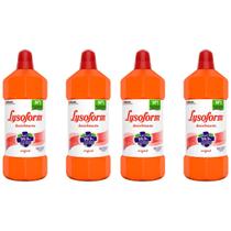Kit 4 Desinfetante Bruto Lysoform Uso Geral 1l Kit 4 Desinfetante Bruto Lysoform Uso Geral 1l