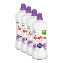 Kit 4 Desinfetante Lysoform Uso Geral Lavanda 1l