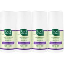 Kit 4 Desodorante Boni Natural Roll-On Natural Coco E Magnésio Vegano Lavanda 24Hrs Proteção 55ml Kit 4 Desodorante Boni Natural Roll-On Natural Coco E Magnésio Vegano Lavanda 24Hrs Proteção 55ml