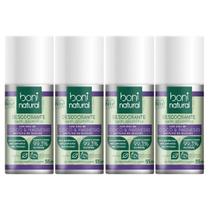 Kit 4 Desodorante Boni Natural Roll-On Natural Coco E Magnésio Vegano Lavanda 24Hrs Proteção 55ml
