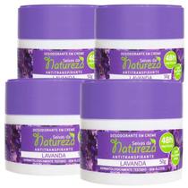 Kit 4 Desodorante Creme 50g Lavanda