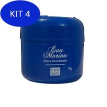 Kit 4 Desodorante Eau Marina 75g (Pote)