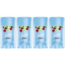 Kit 4 Desodorante em Gel Invisible Secret 45g Clear Berry Kit 4 Desodorante em Gel Invisible Secret 45g Clear Berry