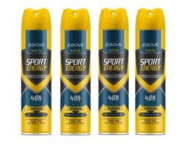 Kit 4 Desodorante Men Aerosol Sport Energy 150 ML - Above