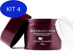 Kit 4 Desodorante Pierre Alexander Creme Antitranspirante