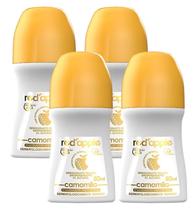Kit 4 Desodorante Red Apple Roll On Camomila 50ml