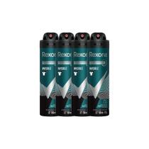 Kit 4 Desodorante Rexona Invisible Masculino Aerosol Antitranspirante 72 horas 150ml