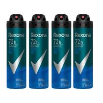 Kit 4 Desodorante Rexona Men Active Dry Aerosol Antitranspirante 72h 150ml