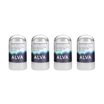 Kit 4 Desodorante Stick Cristal Sensitive Natural Alva Vegano 60g