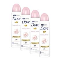 Kit 4 Desodorantes Antitranspirante Magnólia e Jasmim Dove Beauty Finish 150ml cada