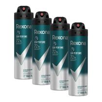 Kit 4 Desodorantes Antitranspirante Rexona Men Sem Perfume 150ml cada