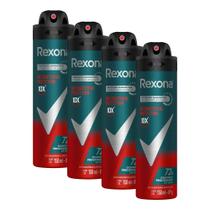 Kit 4 Desodorantes Antitranspirantes Aerossol Rexona Men Antibacterial Protection 150ml cada