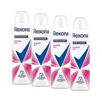 Kit 4 Desodorantes Rexona Motionsense Antitranspirante Aerossol Powder Dry 150ml