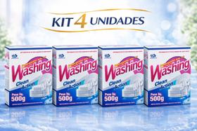 Kit 4 Detergente Lava Louças Washing Limpeza Profissional em pó 500g Kit 4 Detergente Lava Louças Washing Limpeza Profissional em pó 500g