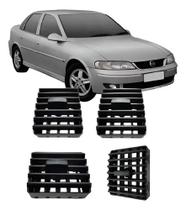 Kit 4 Difusor Ar Vectra 1997 A 2005 Central E Lateral Preto