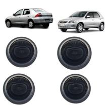 Kit 4 Difusor De Ar Celta 2007/2016, Prisma 2007/2012 Central e Lateral Aro Preto L(400604