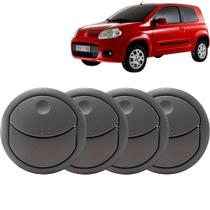 Kit 4 Difusor de Ar Centrais + Laterais Uno 10 a 19 Cinza
