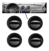 Kit 4 Difusor De Ar Gol G4 G5 G6 Voyage Saveiro Aro Prata - Preto