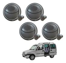 Kit 4 Difusor Saída De Ar Doblo 2002 A 2018 Friso Prata