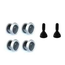 Kit 4 Difusores De Ar Prata E 2 Pinos Retrovisor Fiesta