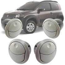 Kit 4 Difusores Saida de Ar Fiat Uno Vivace Way Celebration Attractive Sporting Fiorino 2010 2011 2012 2014 2015 Preto