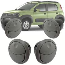 Kit 4 Difusores Saida de Ar Fiat Uno Vivace Way Celebration Attractive Sporting Fiorino 2010 2011 2012 2014 2015 Preto