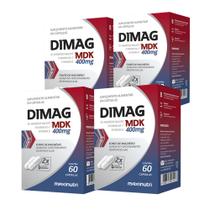 Kit 4 Dimag Mdk Di-Magnésio Malato K2-7 60 Cáps Maxinutri