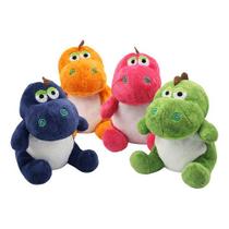 Kit 4 Dino Pelucia Brinquedo Dinossauro Infantil Macio Fofo Colorido Presente Para Meninas e Meninos