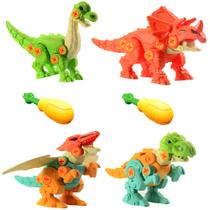Kit 4 Dinossauros de Montar e Desmontar com Chavinha Infantil