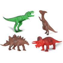 Kit 4 Dinossauros Em Vinil Macio - Super Toys - Supertoys