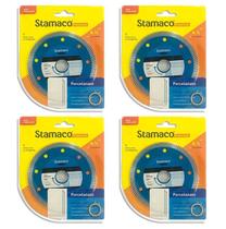 Kit 4 Disco de Corte para Porcelanato Diamantado Stamaco Fino Turbo Premium Gold Azul 4” 110mmx20mm