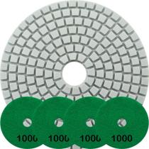 Kit 4 Disco Lixa Polimento úmido Mármore 10 Cm Grão 1000