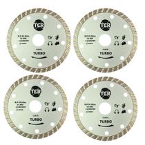 kit 4 Disco Para Makita De Corte Diamantado Turbo 110x20 Mm