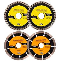 Kit 4 Disco Serra Circular 115mm-100mm Mármore Concreto