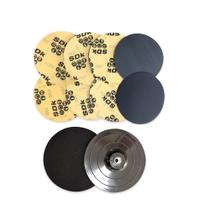 Kit 4 Discos Lixas grãos 220/400/600/800 + Prato Suporte Semi-Flexível