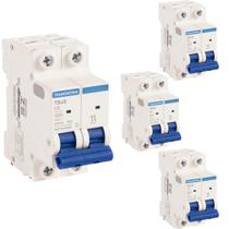 Kit 4 Disjuntor 6A Bipolar Tramontina TDJ3 Curva C 3kA Kit 4 Disjuntor 6A Bipolar Tramontina TDJ3 Curva C 3kA