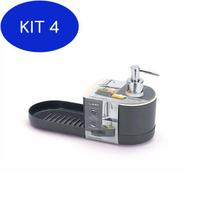 Kit 4 Dispenser Detergente Bucha E Sabão 5056 Creme - Arthi